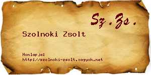 Szolnoki Zsolt névjegykártya